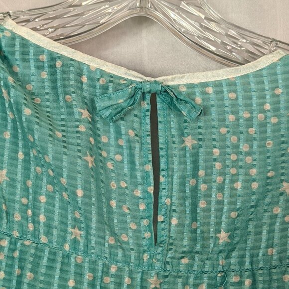 MARC BY MARC JACOBS Cotton Silk Blend Ruffle Short Sleeve Top Size Small - Picture 6 of 11